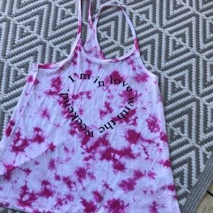 Pink tie dye tank